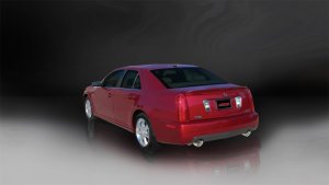 Cadillac STS Performance Exhaust - Rear - CORSA Performance - Axle-Back Touring with Reflective Sound Cancellation Technology, Dual Rear Exit, Single Pro-Series Tips - Polished - `05-`07